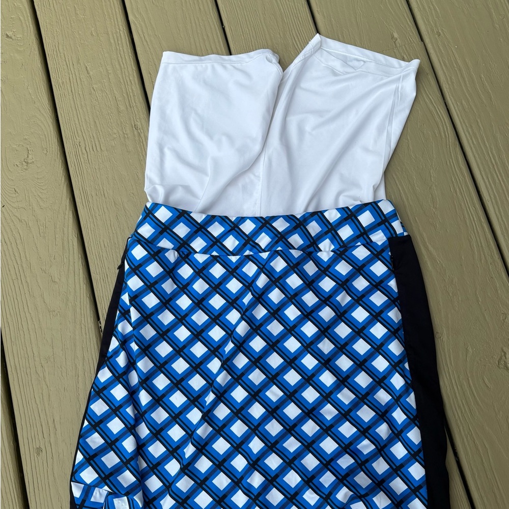 NWOT TAIL Blue/White & Black Stripes Mini Skort for Casual Wear, Size: S - Picture 7 of 10
